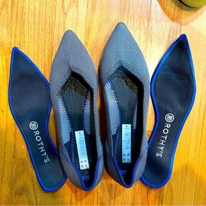 Rothys The Point 9.5 in Gray Birdseed